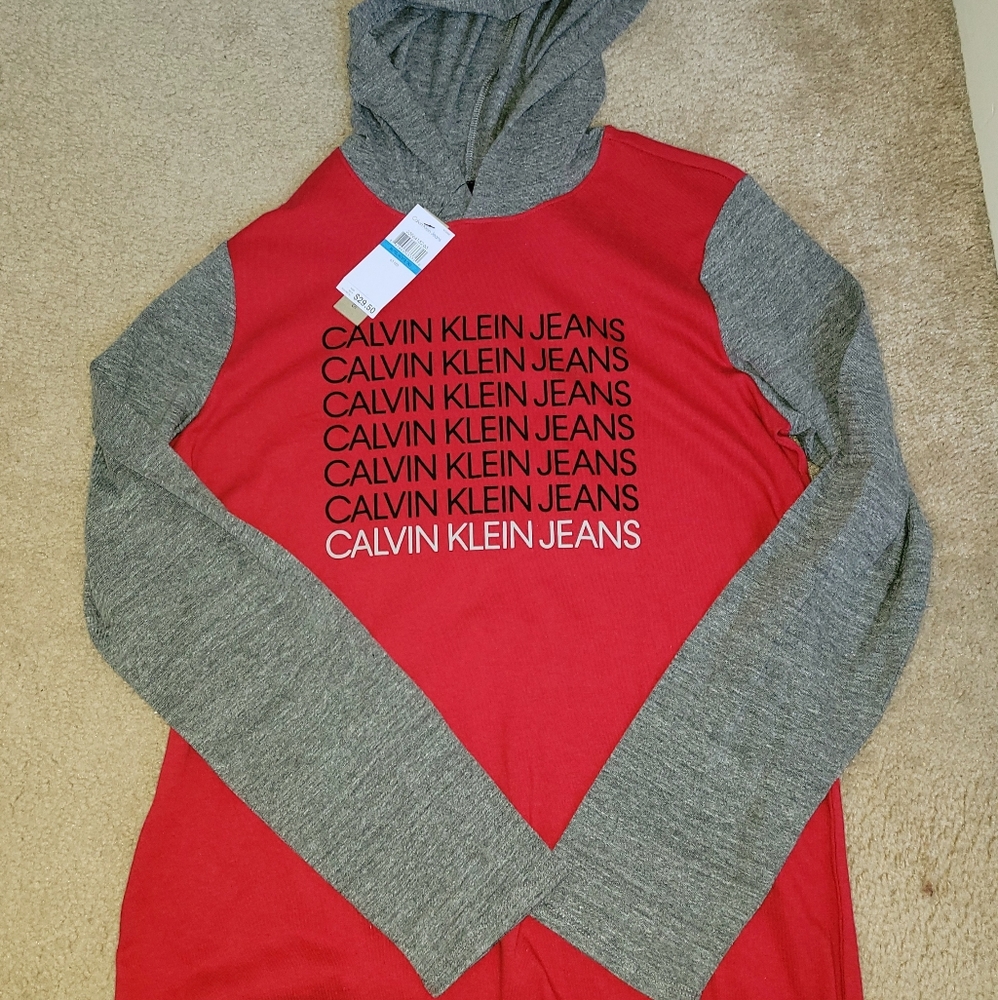 NWT - Boys Calvin Klein long sleeve shirt size XL